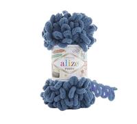 Alize Puffy Baby Big Loop Ovillo de Lana para Manta 100% Micropoliéster Lana Suave Cada Ovillo 100g 9m - 637 Índigo