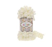 Alize Puffy Baby Blanket - Lote de 5 madejas, 500 g, 50 yardas, 100 % hilo suave de micropoliéster, hilo grueso y voluminoso (62)