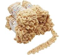 Alize Puffy - Ovillo de lana para tejer (5 unidades, 100 gramos, 500 gramos, lana supervoluminosa, lana de bucle, punto sin aguja), color beige