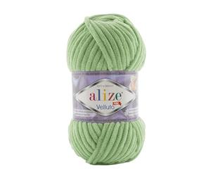 Alize Velluto 100% MicroPolyester Baby Blanket Yarn Lote de 5 ovillos 340 m 500 gramos, peso del hilo: Super voluminoso (espárragos 103)