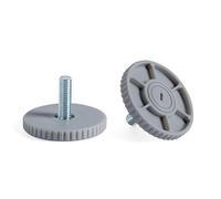 ALK FABRICACIÓN EUROPEA - PIE NIVELADOR TANO Ø45 M8X24 GRIS PLATA C/HUELLA ALLEN 4mm.