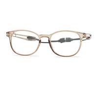 ALKAHE Gafas de lectura rectangulares con cierre magnético para exteriores, ligeras, para hombre y mujer, ayuda a la lectura, filtro de luz azul, gafas con imán ajustable, Gafas Marrón Claro, large