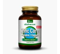 Alkaline Care Zinc Care + Cobre 60 Cápsulas - Suplemento para Sistema Inmune, Piel, Cabello y Uñas | Alta Absorción y Máxima Biodisponibilidad | Suave con el Estómago