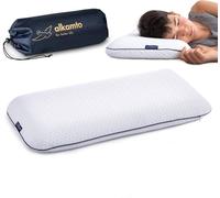 alkamto Almohada ergonómica para niños, 66 x 33 cm, certificado Öko-Tex, espuma viscoelástica plana, para niños pequeños a partir de 2 años (60 x 33 x 6 cm) (60 x 33 x 6 cm)