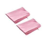 alkamto Paquete de 2 fundas de cojín, 40 x 25 x 10 cm, para almohada de apoyo para el cuello, almohada de viaje, algodón, lavable, transpirable, ergonómicamente suave, fundas de cojín (rosa)
