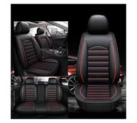 ALKANI Juego de Fundas de Asiento, Juego Completo Protectores Asiento para Coche Cuero para Seat Ateca FR 2016-2022 2023 2024, Fundas Asientos Coche,Juegos De Cubreasientos(Black+Red)