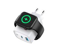 Alkaya Cargador múltiple 3 en 1 USB C aund A, cargador magnético para Apple Watch, adaptador universal, 22 W USB C + 18 W USB A, compatible con iPhone Android, ideal para el hogar y la oficina