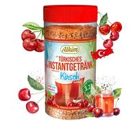 ALKIM Cereza Instant Bebida en polvo de té 6 x 400 g Caliente y Frío un placer, paquete de almacenamiento de té de migas, bebida para verano, cumpleaños, fiesta