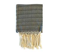 ALKIMIA INC Chal mexicano de algodón hecho a mano, Negro, Large