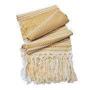 ALKIMIA INC Chal rebozo mexicano hecho a mano de algodón punteado, Miel, Large