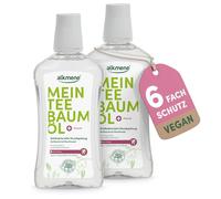 alkmene Aceite de árbol de té de 6 capas de protección, antibacteriano, enjuague bucal 2 x 500 ml, aceite de árbol de té natural, vegano y respetuoso con el medio ambiente, enjuague bucal para dientes