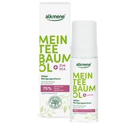 alkmene Mi aceite de árbol de té para la cara, 150 ml, reducción de espinillas, 75 % confirmada, aceite de árbol de té natural, vegano y respetuoso con el medio ambiente, espuma de limpieza facial