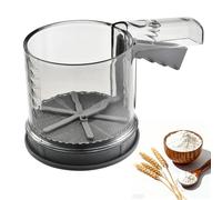 ALKNOT - Esparcidor de azúcar en polvo, colador de harina, molinillo de azúcar en polvo, colador de harina de acero inoxidable, colador doble de acero inoxidable para harina, almendras en polvo y