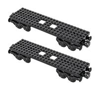 ALKNOT Juego de bloques de construcción, 2 unidades de bloques de construcción, juego de construcción de tren de mercancías, accesorios para tren de ciudad, accesorios de tren de tren, accesorios de