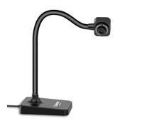 AlKOR - Cámara de documentos USB para enseñanza y aprendizaje a distancia, cámara web de enfoque manual con micrófono, diseño plegable para Mac/Windows/Chromebook, clases en línea, conferencias web y