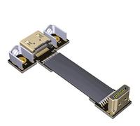 Alksubbm 2 cables HDMI 2.0b de alta velocidad de 18 Gbps 4K @ 50/60 Hz Plug-N-Play, diseño integrado para instalaciones integradas, extensión HDMI macho a hembra