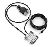 Alksubbm Adaptador de corriente portátil que convierte 10 V, 24 V a 30 V, 3,5 A, convertidor de voltajes para vehículos y uso en exteriores, cable impermeable IP68