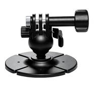 Alksubbm Adaptadores universales de montaje de casco con tornillo de 1/4 pulgadas, 2 garras con rótula ajustable para posicionamiento estable de la cámara, adaptador de montaje ajustable