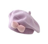 Alksubbm Bonito gorro de lana versátil y bonito gorro de punto para niña, bonito y funcional para bebés, trajes suaves y cómodos, accesorio de moda para invierno, actividades al aire libre, uso diario