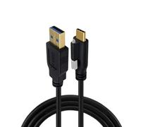 Alksubbm Cable de datos de puerto C USB 3.0 de velocidad rápida con detalle de bloqueo de doble tornillo y conector reforzado para salida central de máquina, cable de datos tipo C para cámaras