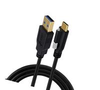 Alksubbm Cable de datos de puerto C USB 3.0 de velocidad rápida con detalle de bloqueo de doble tornillo y conector reforzado para salida central de máquina, cable de datos tipo C para cámaras