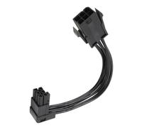 Alksubbm Cable de extensión de alimentación PCIe con 6 pines, modo regular | Diseño de conector en ángulo, extremo macho PCIe de 6 pines, conexión de alimentación extendida de tarjeta gráfica para