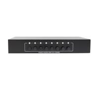 Alksubbm Caja de selectores AV de 8 puertos universales, diseño de cuerpo metálico, gestión multientrada para sistemas profesionales 1280 x 720P AV Video Switchers Box