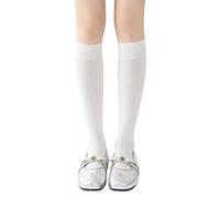 Alksubbm Calcetines finos hasta la rodilla, puño antideslizante | Calcetines de algodón hasta la rodilla para mujer, calcetines de tubo casuales, medias de pierna, fibra de viscosa suave