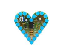Alksubbm Juego de luces LED educativas para respirar corazón, diseño analógico, ideal para principiantes, con circuito LED en forma de corazón