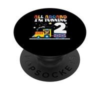 All Aboard Im Turning 2 2 Cumpleaños 2 años 2 años PopSockets PopGrip Adhesivo