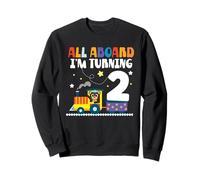 All Aboard Im Turning 2 2 Cumpleaños 2 años 2 años Sudadera