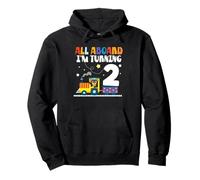 All Aboard Im Turning 2 2 Cumpleaños 2 años 2 años Sudadera con Capucha