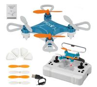 All-Ages Mini Drone With Easy Stunt Flights & 360° Tricks, Perfect Beginner-Friendly Flyer, Special Effects 3d Rotation, Ultra-Compact And Portable, Surprise Gift For Boys And Girls (Blue)