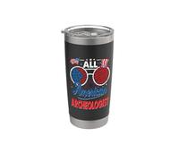 All American Archeologis American Sunglasses 4th Of July Vaso térmico de acero inoxidable de doble pared