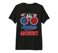 All American Architect American Flag Sunglasses 4th of July Camiseta Premium