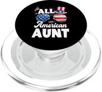 All American Aunt American Flag Sunglasses 4th of July PopSockets PopGrip para MagSafe