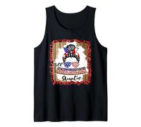 All American Auntie Patriotic Matching Family 4th of July Camiseta sin Mangas