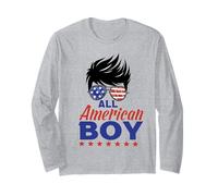 All American Boy 4th of July Boys Kids Sunglasses USA Flag Manga Larga
