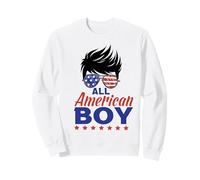 All American Boy 4th of July Boys Kids Sunglasses USA Flag Sudadera