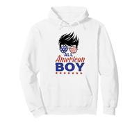 All American Boy 4th of July Boys Kids Sunglasses USA Flag Sudadera con Capucha