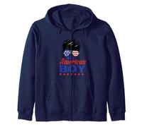 All American Boy 4th of July Boys Kids Sunglasses USA Flag Sudadera con Capucha