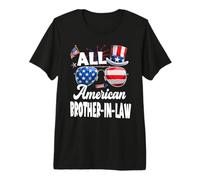 All American Brother In Law USA Flag Sunglasses 4th of July Camiseta Premium