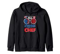 All American Chef American Flag Sunglasses 4th of July Sudadera con Capucha