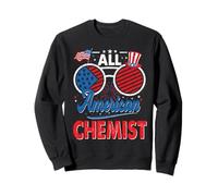 All American Chemist American Flag Sunglasses 4th of July Sudadera