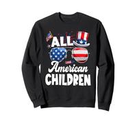 All American Children American Flag Sunglasses 4th of July Sudadera