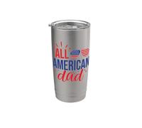 All American Dad 4th of July Daddy Sunglasses Family Vaso térmico de acero inoxidable de doble pared