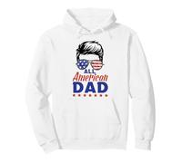 All American Dad Sunglasses USA Flag 4th of July Sudadera con Capucha