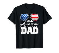 All American Dad USA Flag Sunglasses 4th of July Camiseta