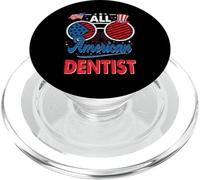 All American Dentist American Flag Sunglasses 4th of July PopSockets PopGrip para MagSafe