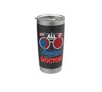 All American Doctor American Flag Sunglasses 4th Of July Vaso térmico de acero inoxidable de doble pared